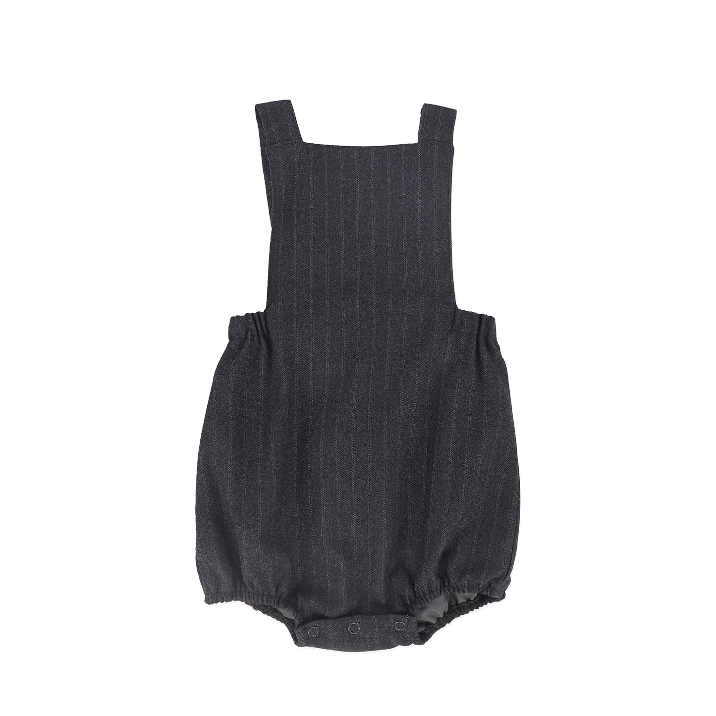 BACE COLLECTION GREY STRIPED WOOL BUBBLE ROMPER