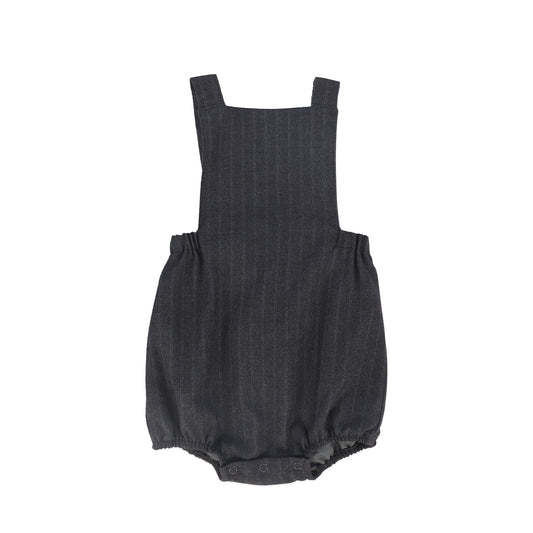 BACE COLLECTION GREY STRIPED WOOL BUBBLE ROMPER