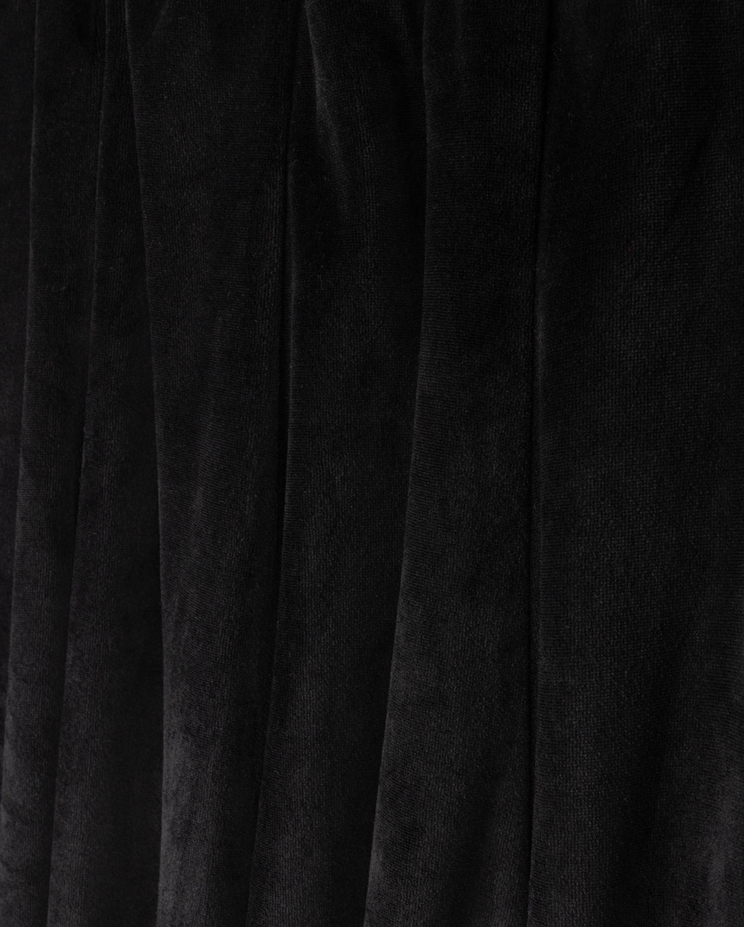 VIBE BLACK VELOUR PANELED MIDI SKIRT