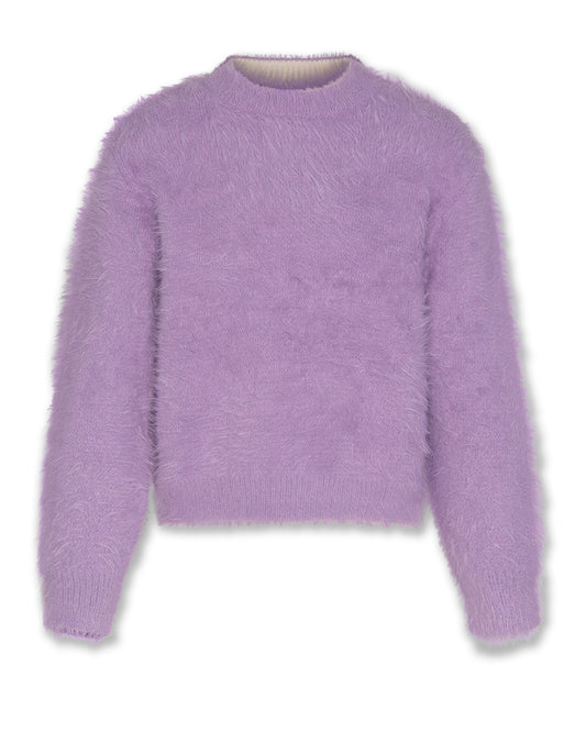 AO76 LAVENDER BRUSHED KNIT SWEATER