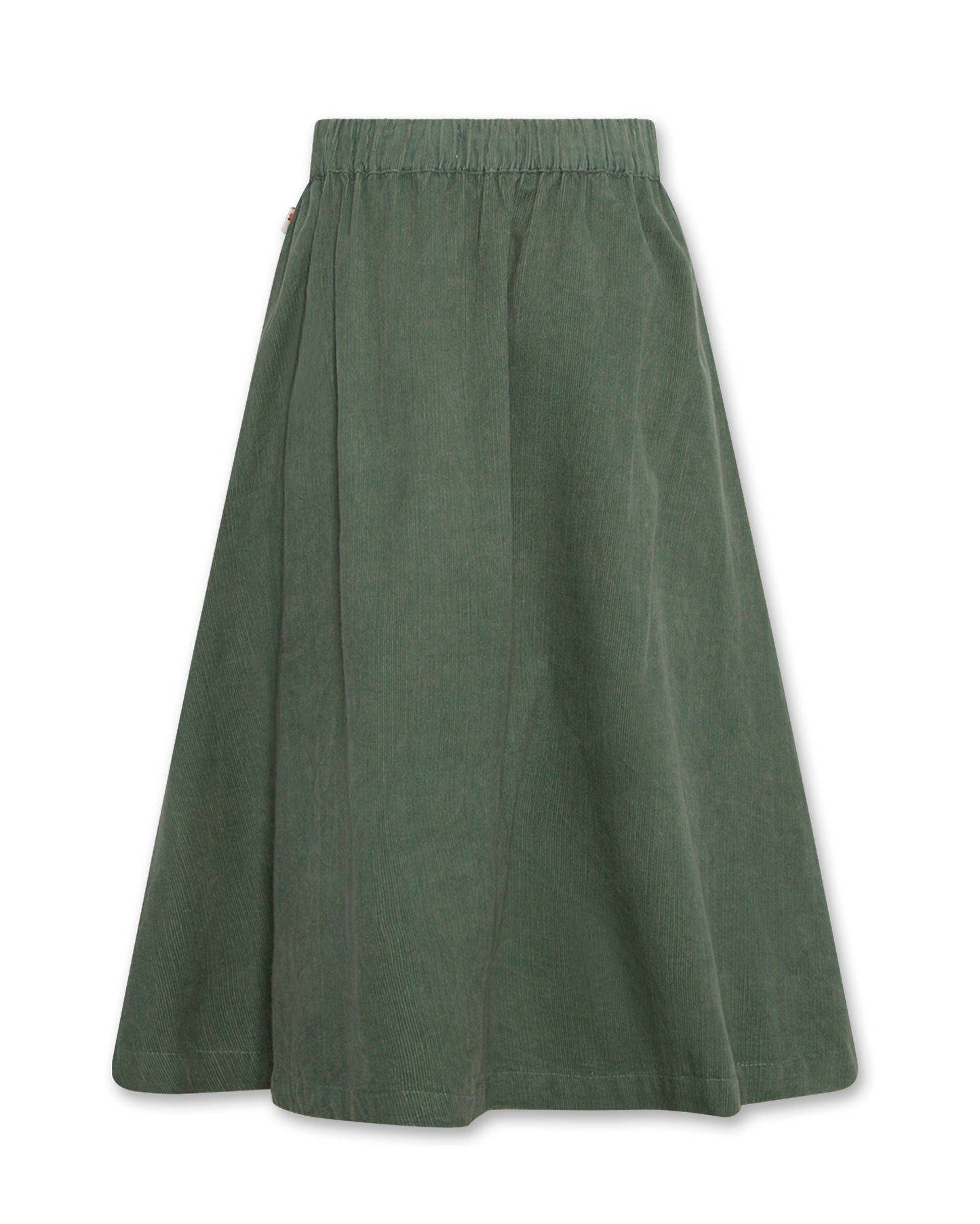 AO76 FOREST GREEN A-LINE MIDI SKIRT