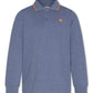 AO76 HEATHER BLUE/ORANGE TRIM POLO SHIRT