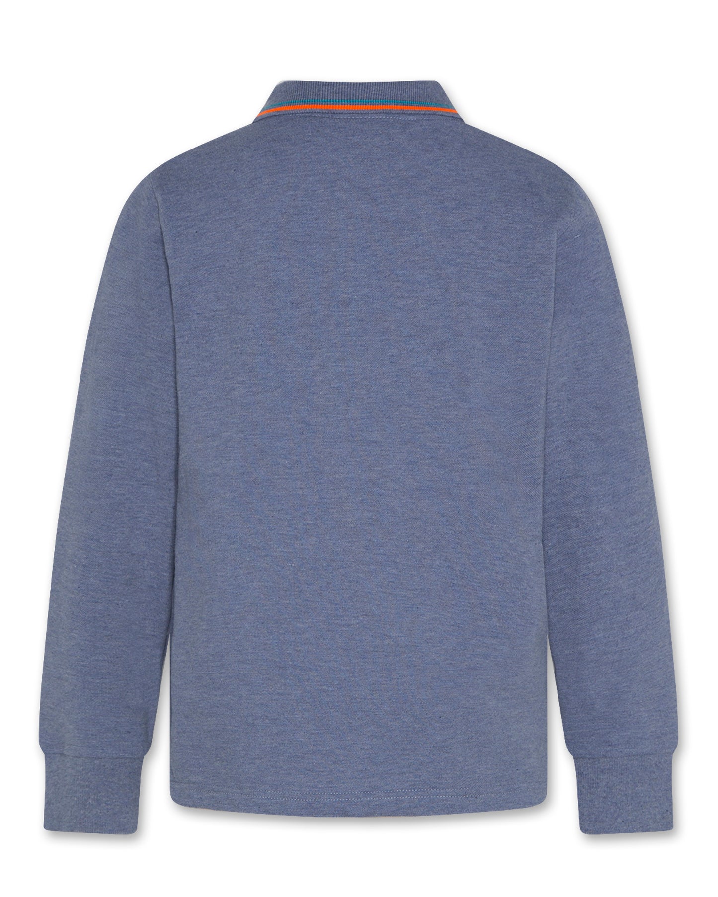 AO76 HEATHER BLUE/ORANGE TRIM POLO SHIRT