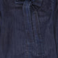 VALENTINA MID BLUE DENIM TIE NECK BLOUSE