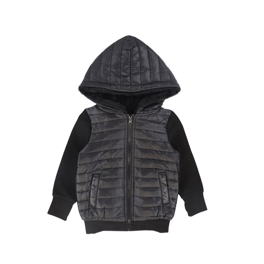 BACE COLLECTION BLACK QUILTED SWEATSHIRT