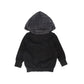 BACE COLLECTION BLACK QUILTED SWEATSHIRT