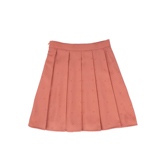 BACE COLLECTION MAUVE STRIPED LOGO SKIRT