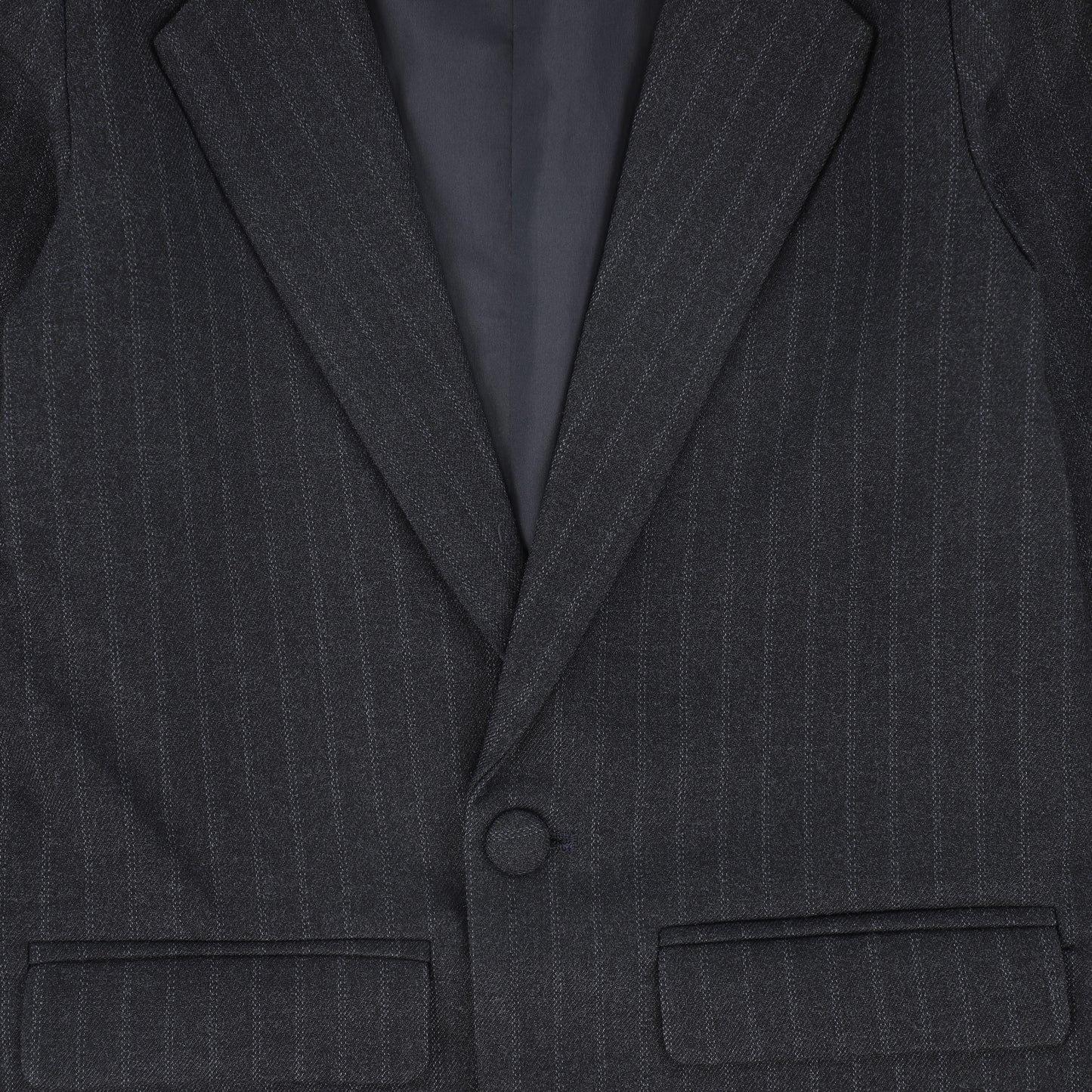 BACE COLLECTION GREY STRIPED POCKET BLAZER