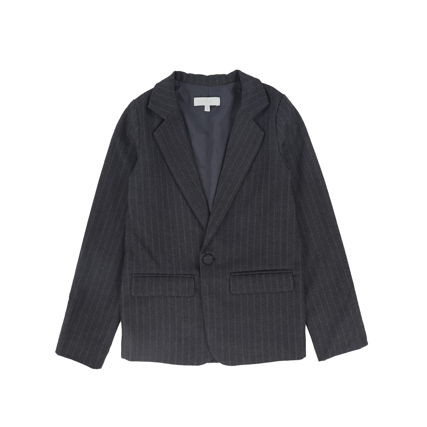 BACE COLLECTION GREY STRIPED POCKET BLAZER