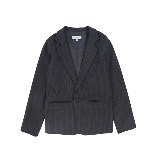 BACE COLLECTION GREY STRIPED POCKET BLAZER