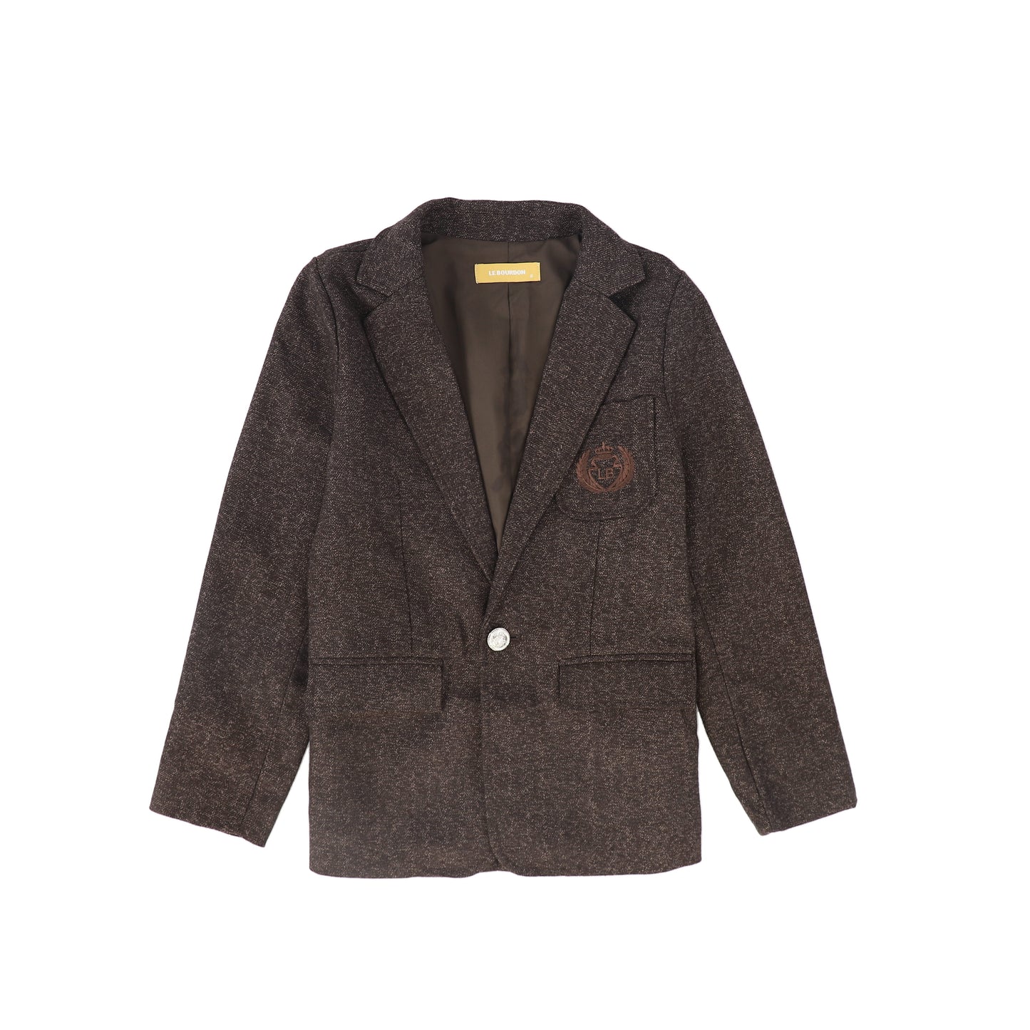 LE BOURDON BROWN TEXTURED BLAZER