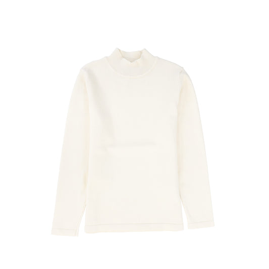 LE BOURDON IVORY FITTED TURTLENECK
