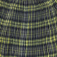 VALENTINA GREY GATHERED PLEAT PLAID MAXI SKIRT