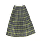 VALENTINA GREY GATHERED PLEAT PLAID MAXI SKIRT