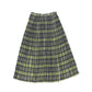 VALENTINA GREY GATHERED PLEAT PLAID MAXI SKIRT