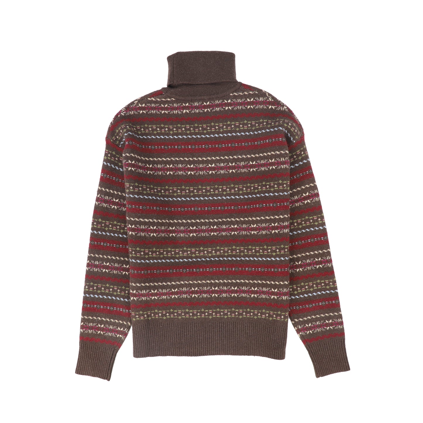 VALENTINA BROWN FAIR ISLE TURTLENECK
