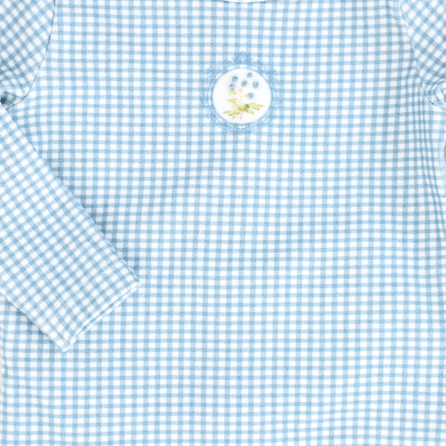 BEBE JOLEE BLUE GINGHAM FRAME FOOTIE