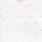 BEBE JOLEE PINK EMBROIDERED DOT FOOTIE