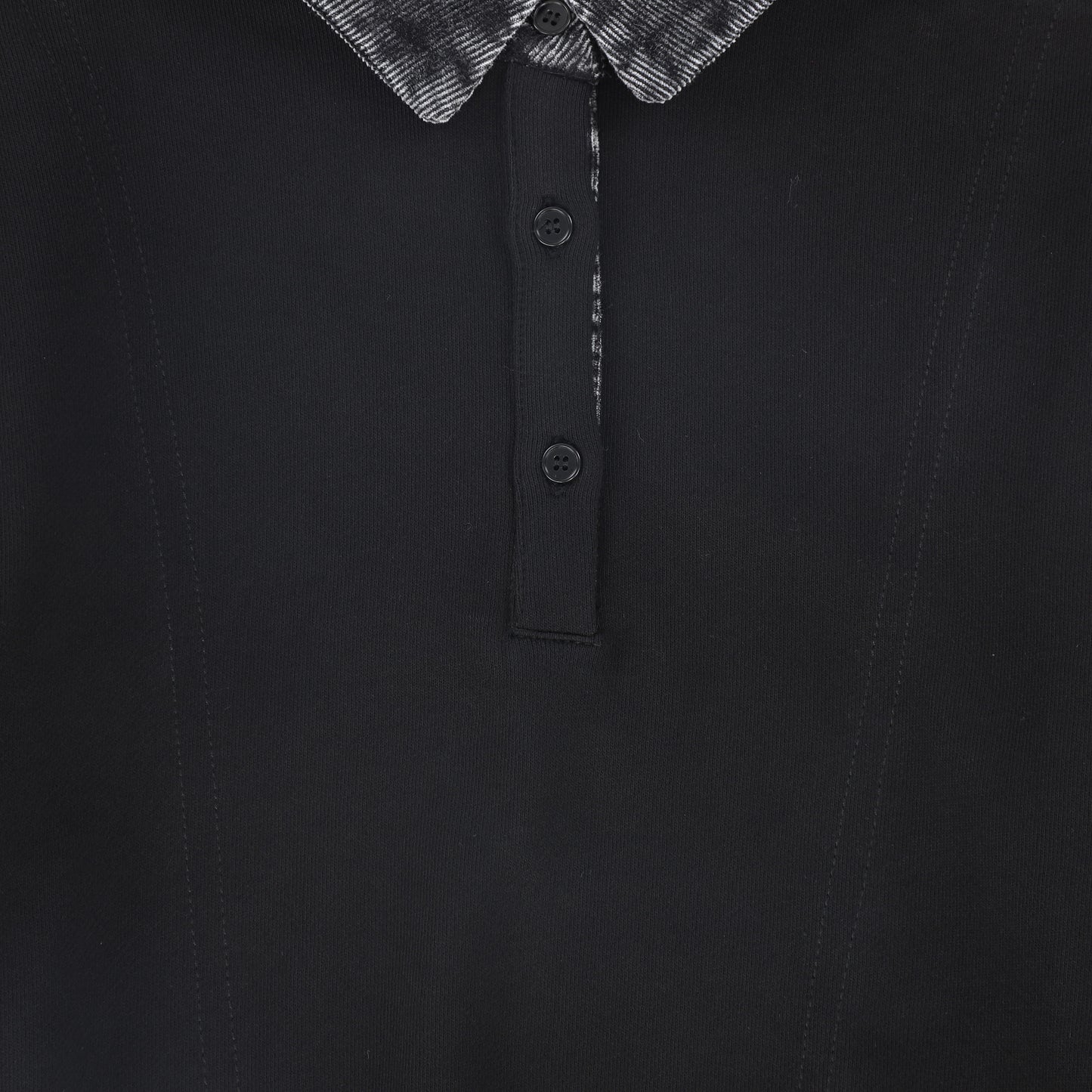 PHIL AND PHOEBE BLACK CORDUROY COLLAR POLO