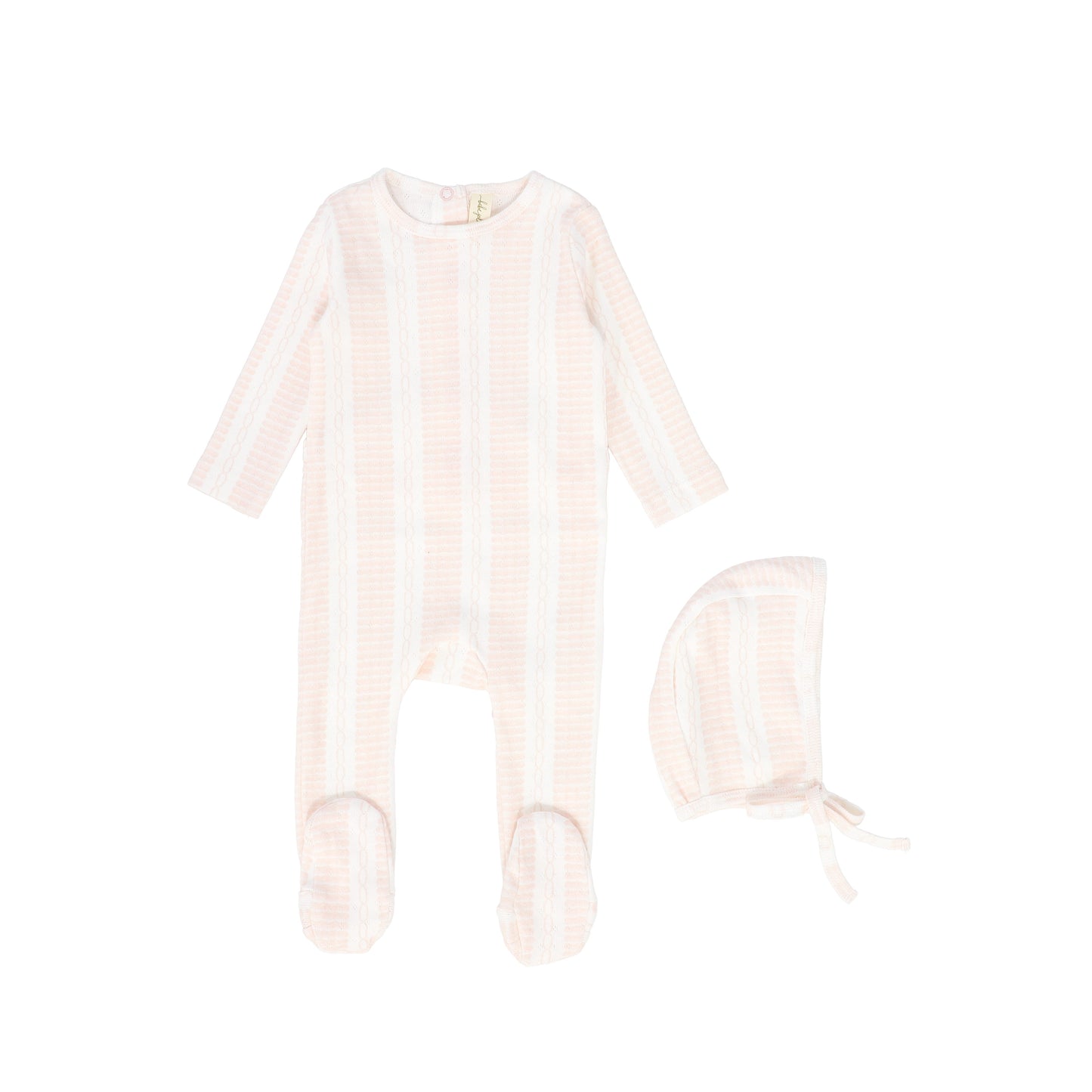 BEBE JOLEE PINK PATTERN POINTELLE FOOTIE