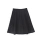VALENTINA BLACK DENIM PLEATED SKIRT