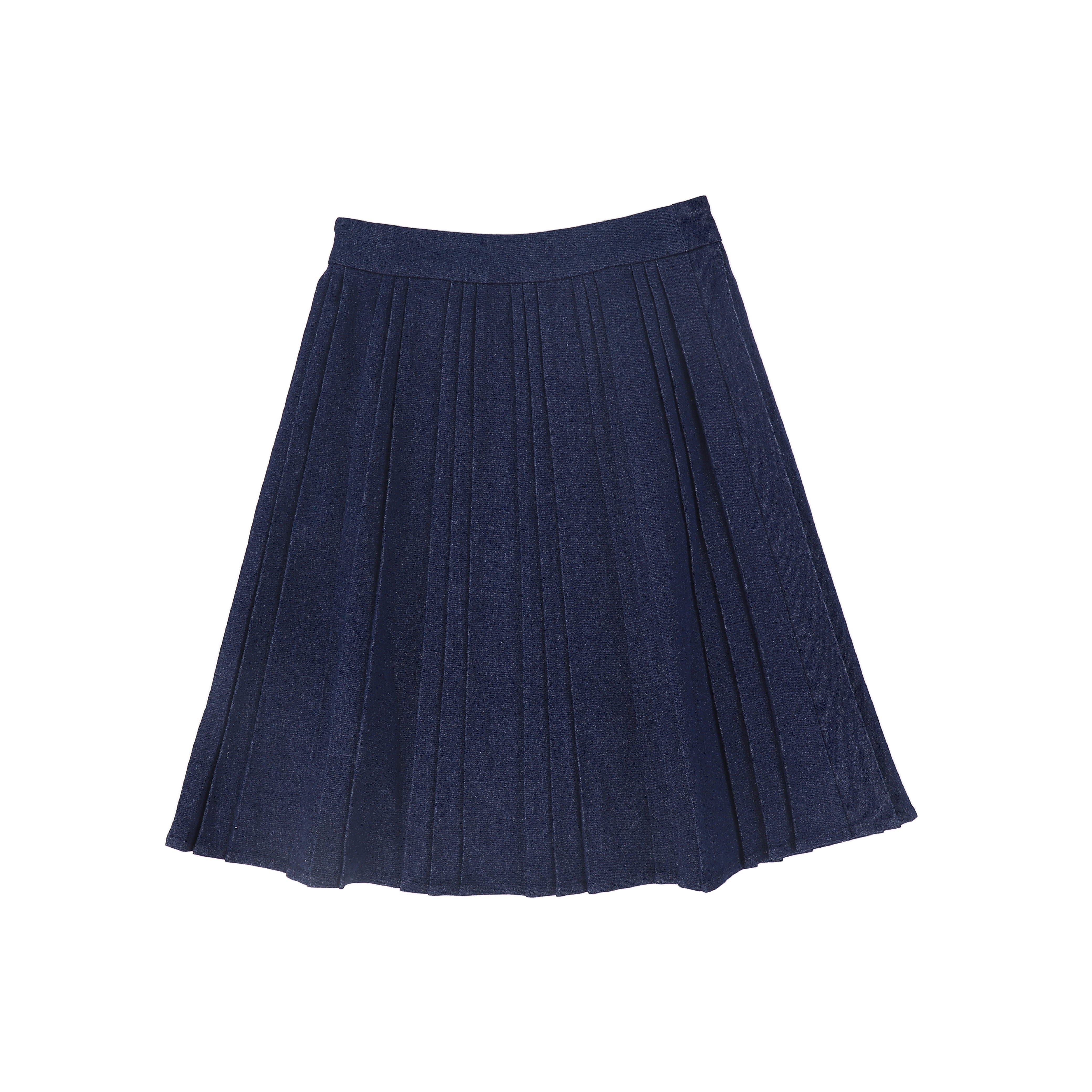 VALENTINA BLUE DENIM PLEATED SKIRT [FINAL SALE] – Luibelle