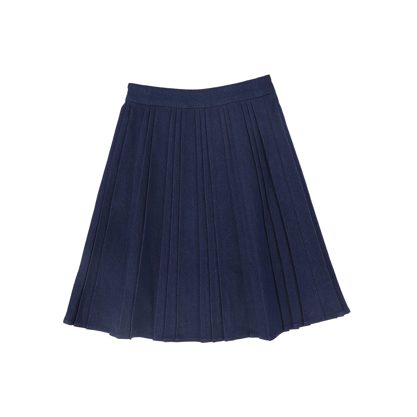VALENTINA BLUE DENIM PLEATED SKIRT