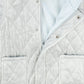 BEBE JOLEE CLOUDY BLUE VELOUR QUILTED JACKET
