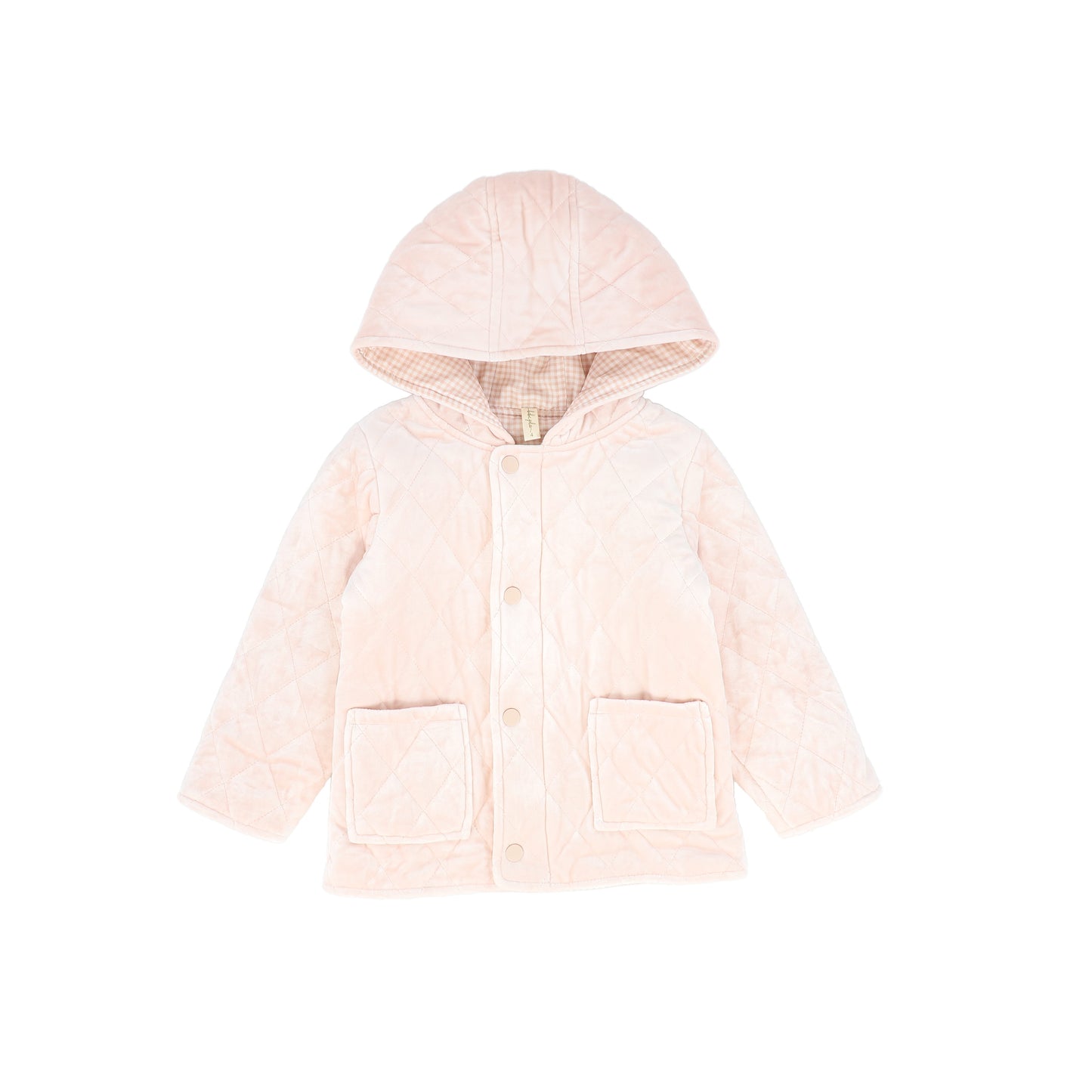 BEBE JOLEE PINK VELOUR QUILTED JACKET