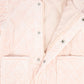 BEBE JOLEE PINK VELOUR QUILTED JACKET
