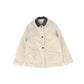 LE BOURDON OATMEAL VELVET COLLAR WOOL COAT