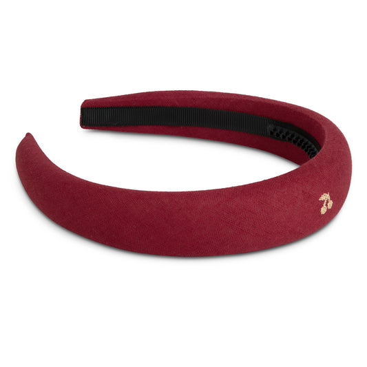 LE ENFANT BURGUNDY CHERRY EMBROIDERED HEADBAND [FINAL SALE]