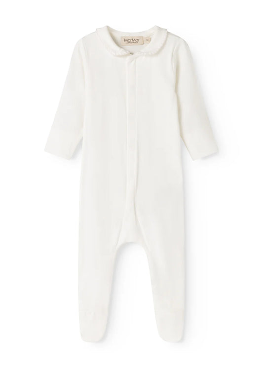MARMAR COPENHAGEN WHITE/PINK TRIM COLLAR FOOTIE