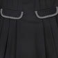 BAMBOO BLACK POCKET PLEATED SKIRT