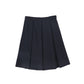 BAMBOO NAVY WOOL PLEAT SKIRT