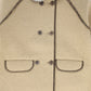 BAMBOO BEIGE PIPED DOUBLE BREASTED BLAZER