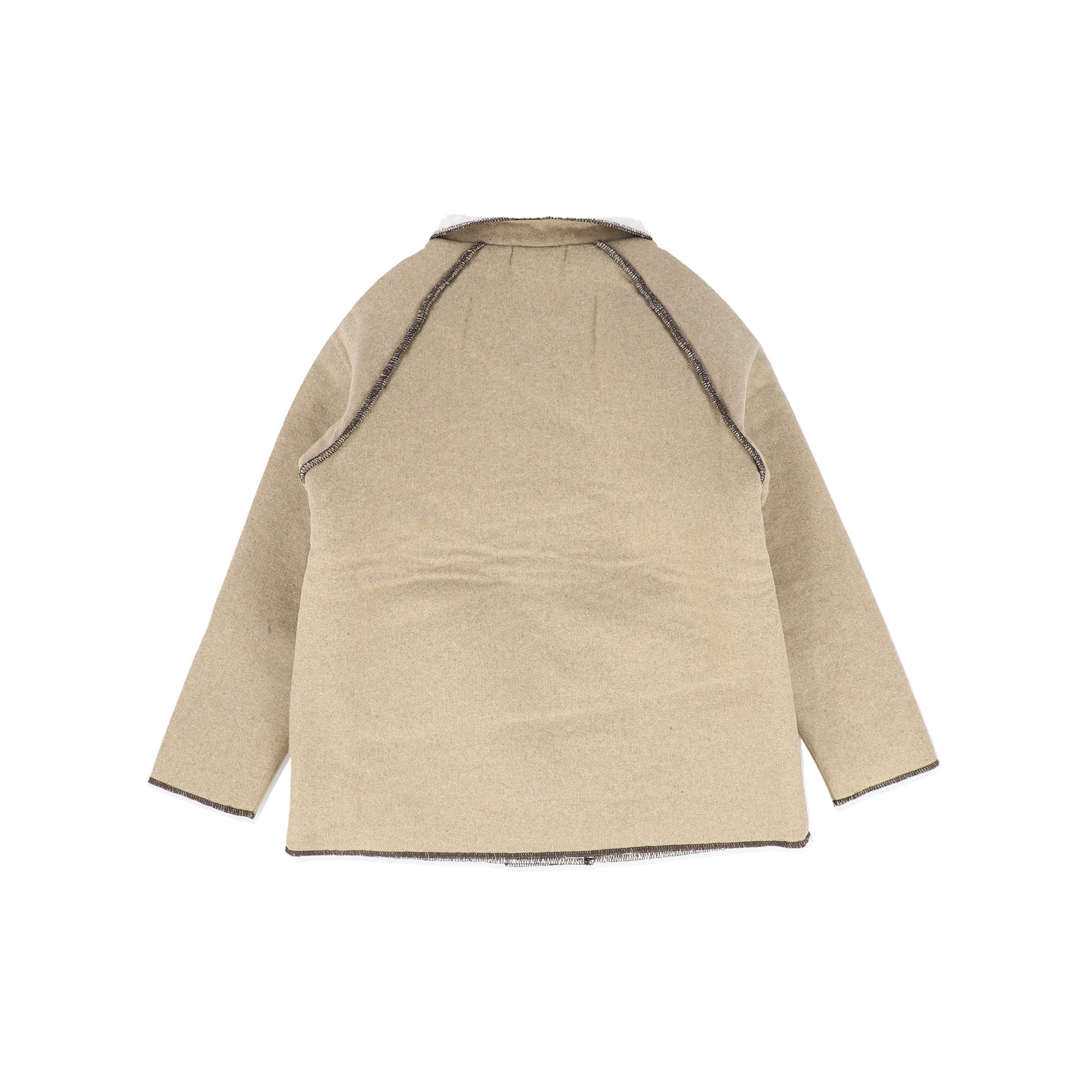 BAMBOO BEIGE PIPED DOUBLE BREASTED BLAZER
