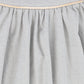 BAMBOO LIGHT GREY WOOL PIPED SKIRT