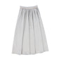 BAMBOO LIGHT GREY WOOL PIPED SKIRT