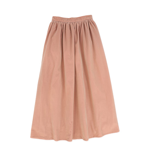 FRANCESCA GUILIANO MAUVE VELVET GATHERED SKIRT