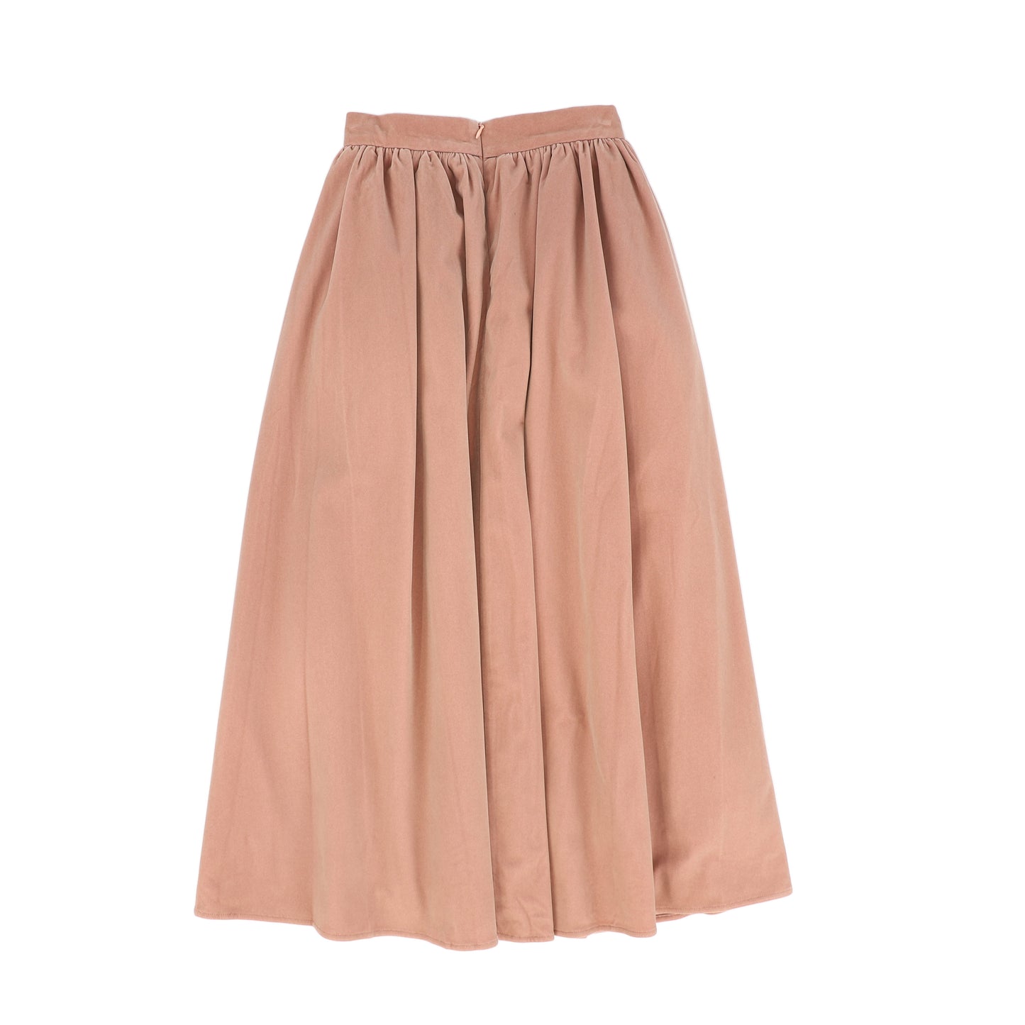 FRANCESCA GUILIANO MAUVE VELVET GATHERED SKIRT