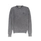 VALENTINA BLACK MINERAL WASH CABLE KNIT SWEATER