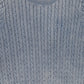 VALENTINA NAVY MINERAL WASH CABLE KNIT SWEATER