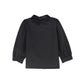 FRANCESCA GUILIANO BLACK EMBELLISHED COLLAR BLOUSE