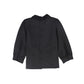 FRANCESCA GUILIANO BLACK EMBELLISHED COLLAR BLOUSE