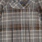 ONE CHILD GREY/BROWN WOOL PLAID PLEAT DRESS