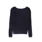 BAMBOO NAVY CABLE KNIT COLLAR CARDIGAN