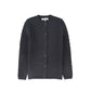 BACE COLLECTION GREY TEXTURED CROCHET KNIT CARDIGAN