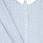 BAMBOO LIGHT BLUE CABLE KNIT COLLAR SET