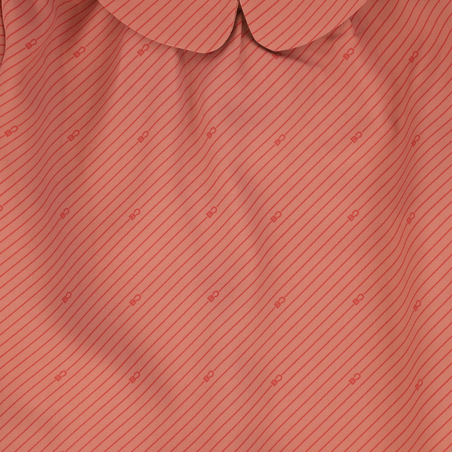 BACE COLLECTION MAUVE STRIPED LOGO BLOUSE